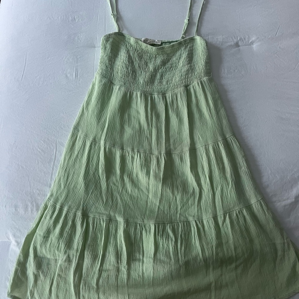La Hearts Mint Green Textured Dress